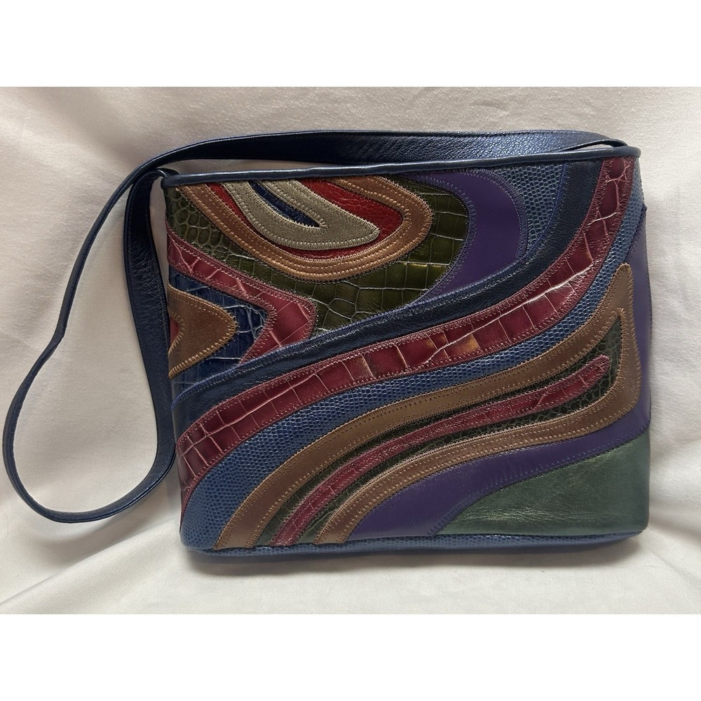 VTG Sharif Leather Patchwork Leather Exotic Skins Purse